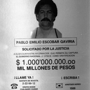 Cartel Se busca de Pablo Escobar