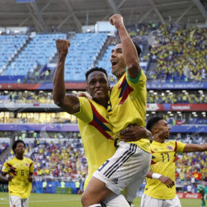 Yerry Mina y Radamel Falcao