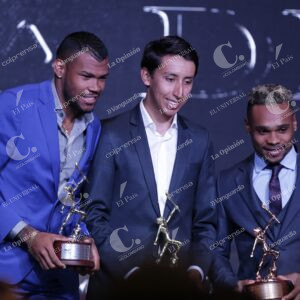 Anthony Zambrano, Egan Bernal y Francisco Mosquera