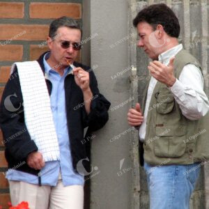 Álvaro Uribe Vélez y Juan Manuel Santos