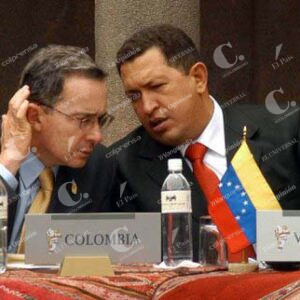 Álvaro Uribe Vélez y Hugo Chávez