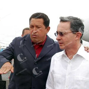 Álvaro Uribe Vélez y Hugo Chávez