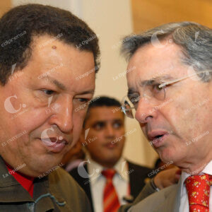 Hugo Chávez y Álvaro Uribe Vélez