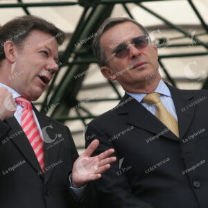 Álvaro Uribe Vélez y Juan Manuel Santos
