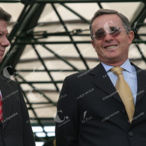 Álvaro Uribe Vélez y Juan Manuel Santos