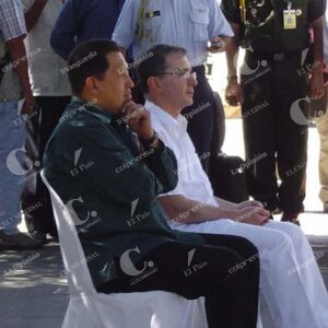 Hugo Chávez y Álvaro Uribe