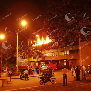 Incendio alcaldia de Bucaramanga