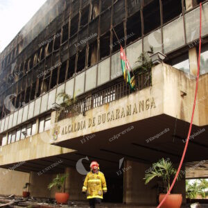 Incendio alcaldía de Bucaramanga